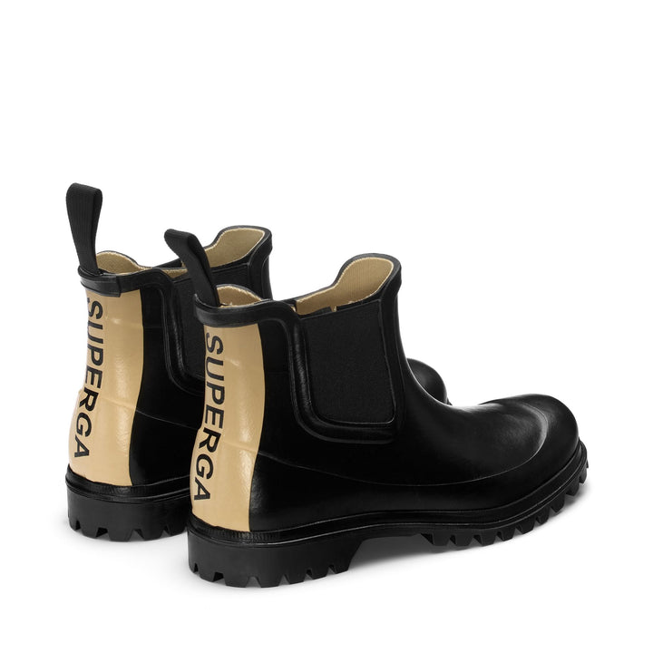 Rubber Boots Unisex 798 RUBBER BOOTS LETTERING Mid Cut BLACK Dressed Side (jpg Rgb)		