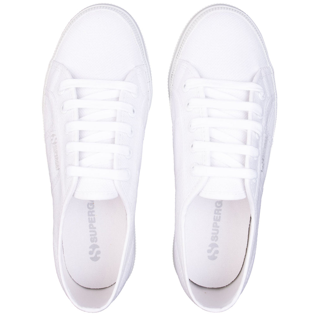Le Superga Unisex 2736-COTU DBL3 Sneaker TOTAL WHITE Dressed Back (jpg Rgb)		