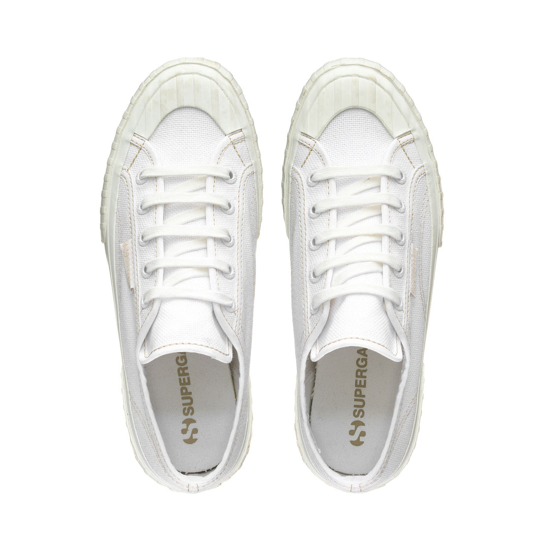 Sneakers Unisex 2630 STRIPE Low Cut WHITE-BEIGE LT Dressed Back (jpg Rgb)		