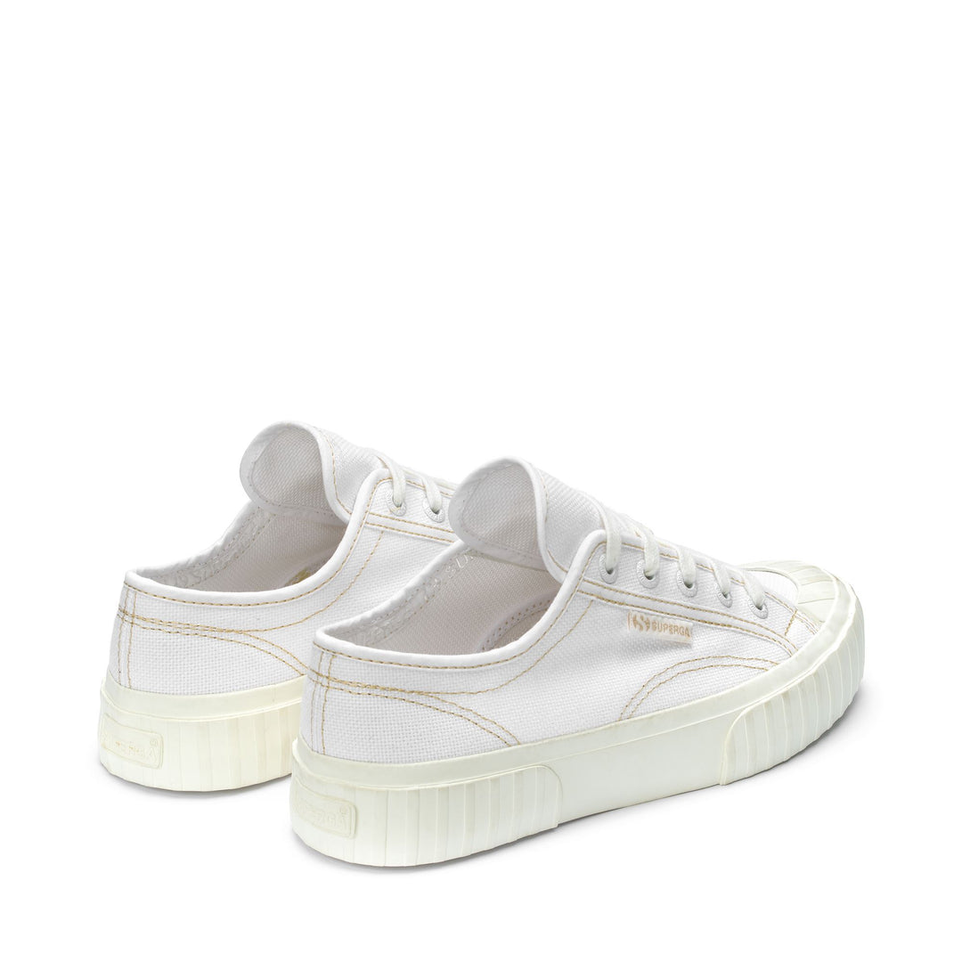Sneakers Unisex 2630 STRIPE Low Cut WHITE-BEIGE LT Dressed Side (jpg Rgb)		