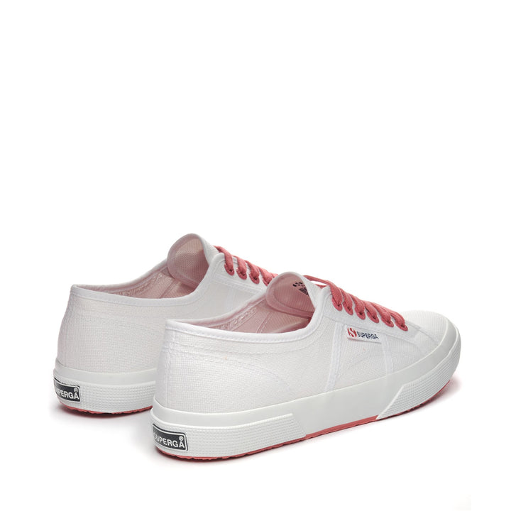 Le Superga Unisex 2750-COTCONTRASTU Sneaker WHITE-PINK EXTASE Dressed Side (jpg Rgb)		
