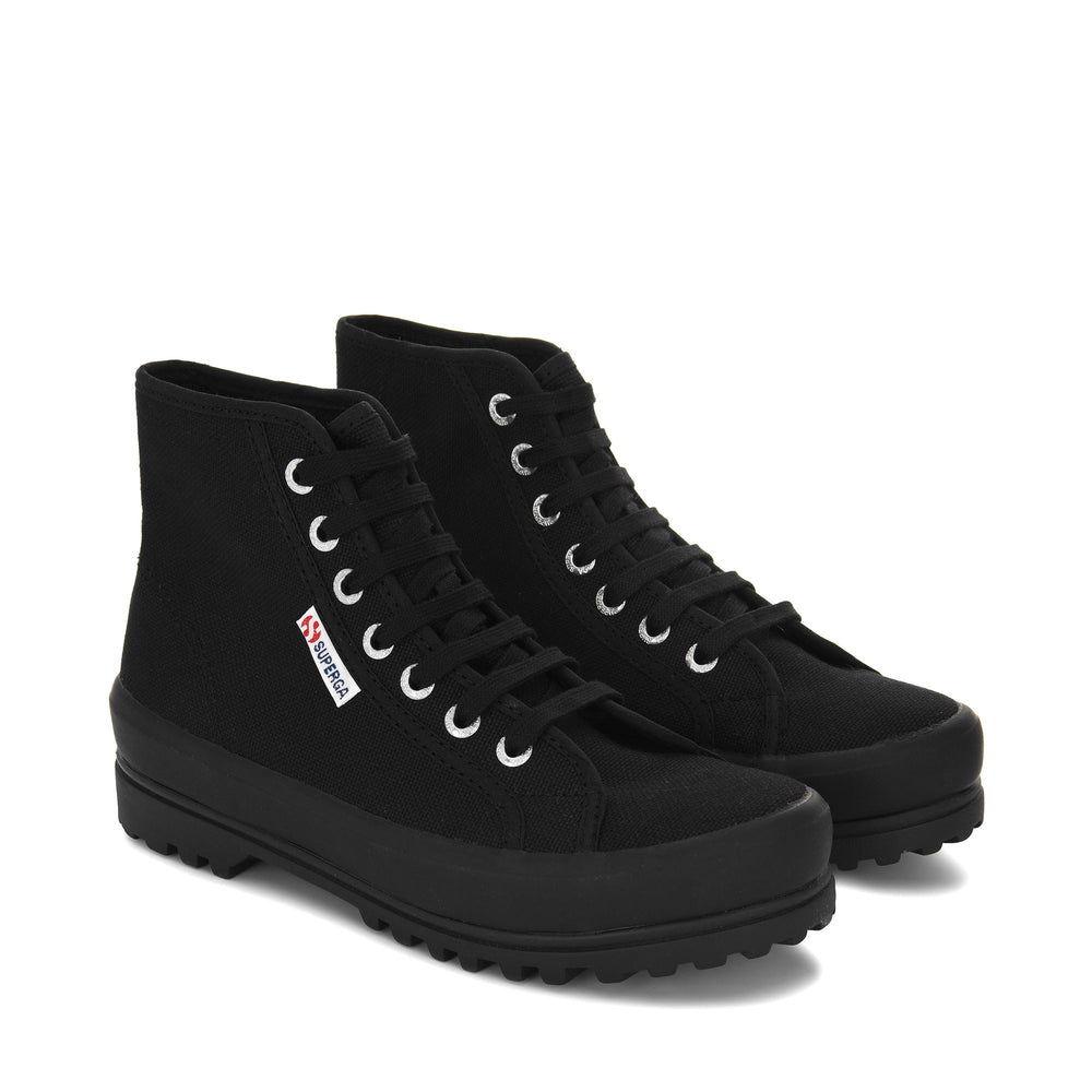 Stivaletti unisex neri con tomaia in cotone 02