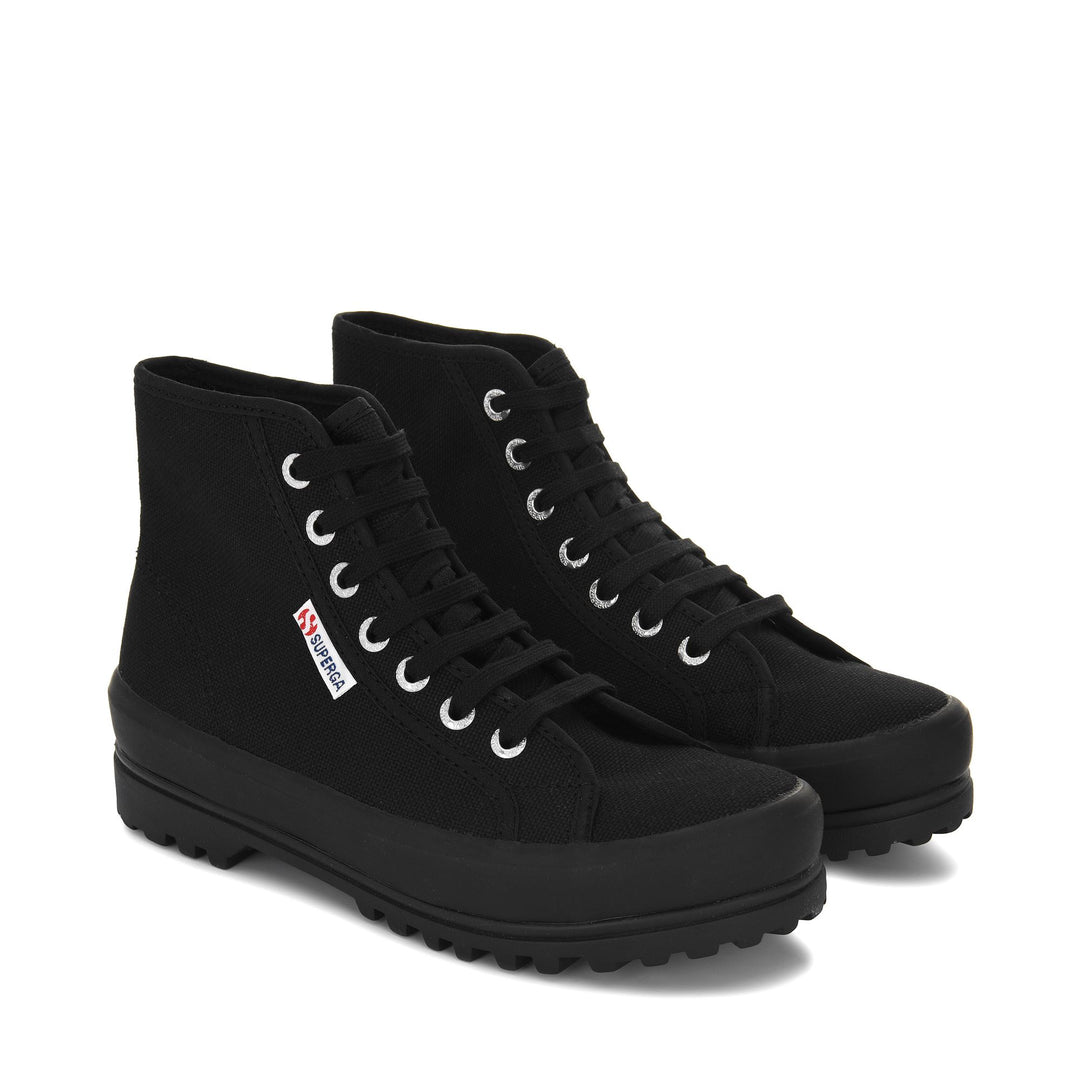 Botines unisex negros con parte superior de algodón main