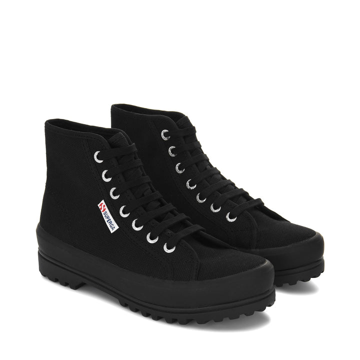 Botines unisex negros con parte superior de algodón 2