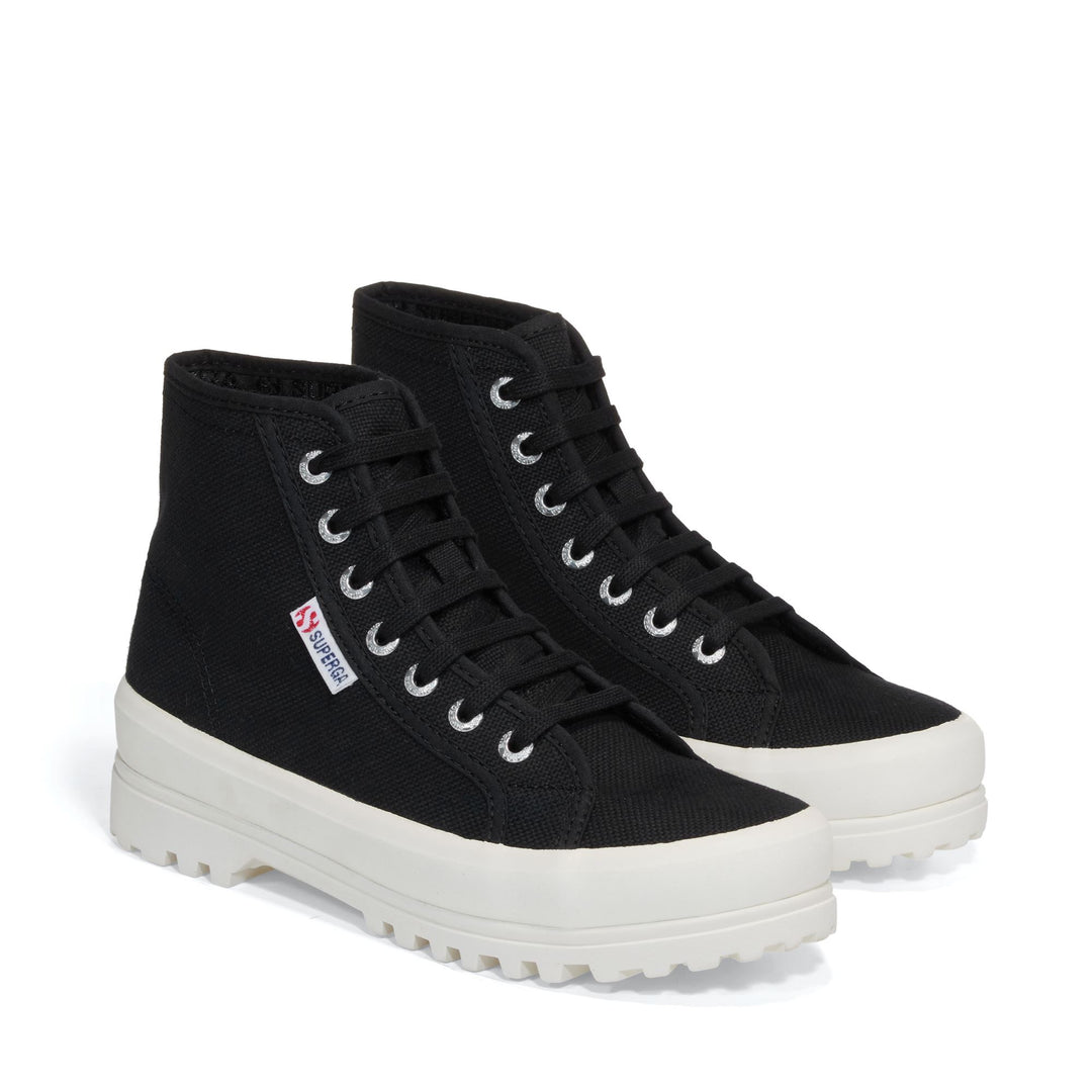 Bottines unisexes noires avec tige en coton main