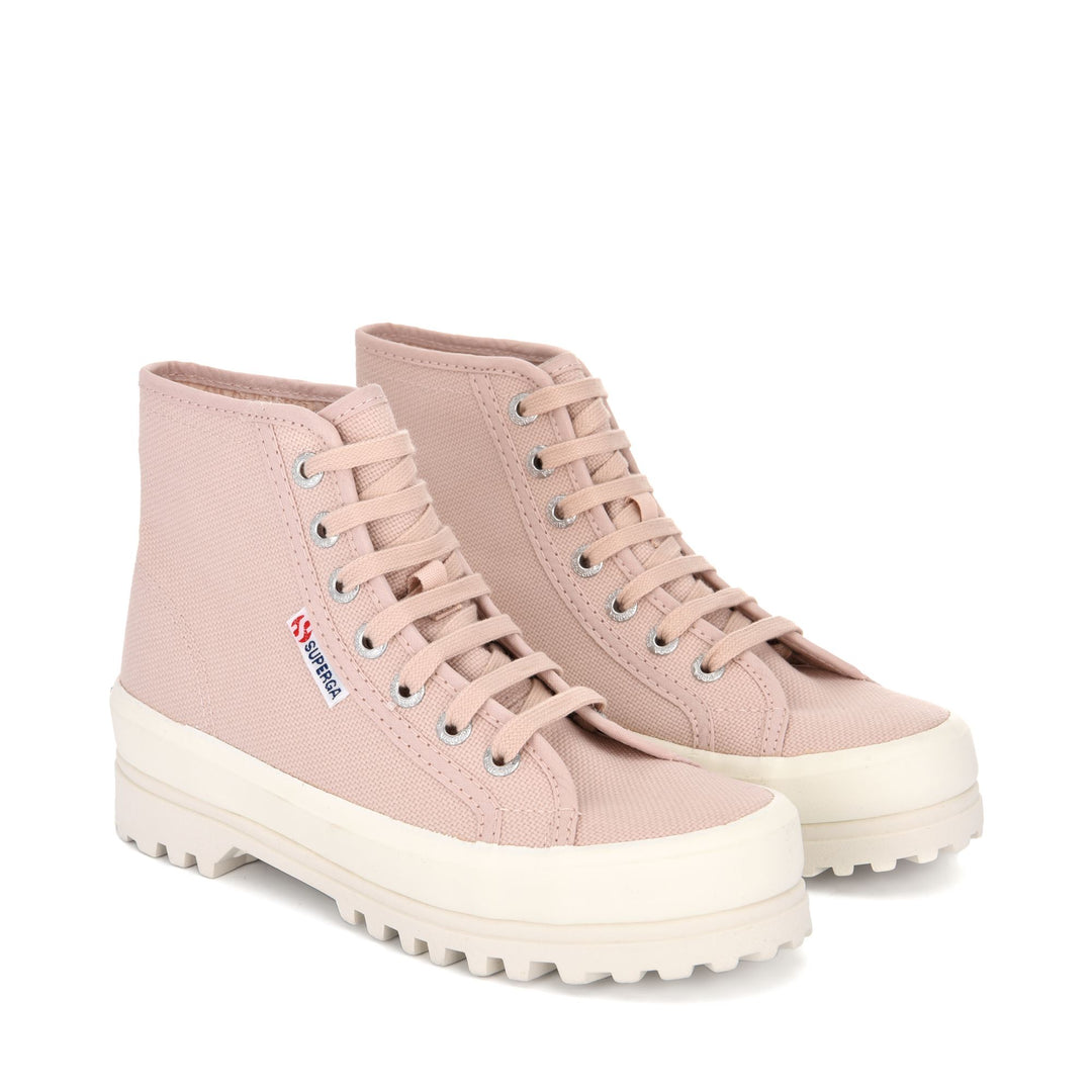Ankle Boots Unisex 2341 ALPINA Laced PINK SKIN-F AVORIO Dressed Front (jpg Rgb)	