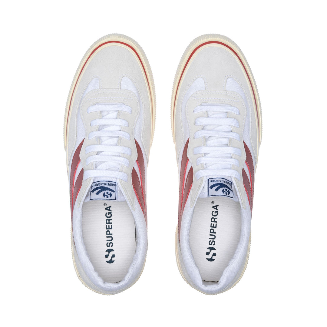 Sneakers Unisex 2941 REVOLLEY COLORBLOCK Low Cut WHITE - PINK BURNISHED Dressed Back (jpg Rgb)		
