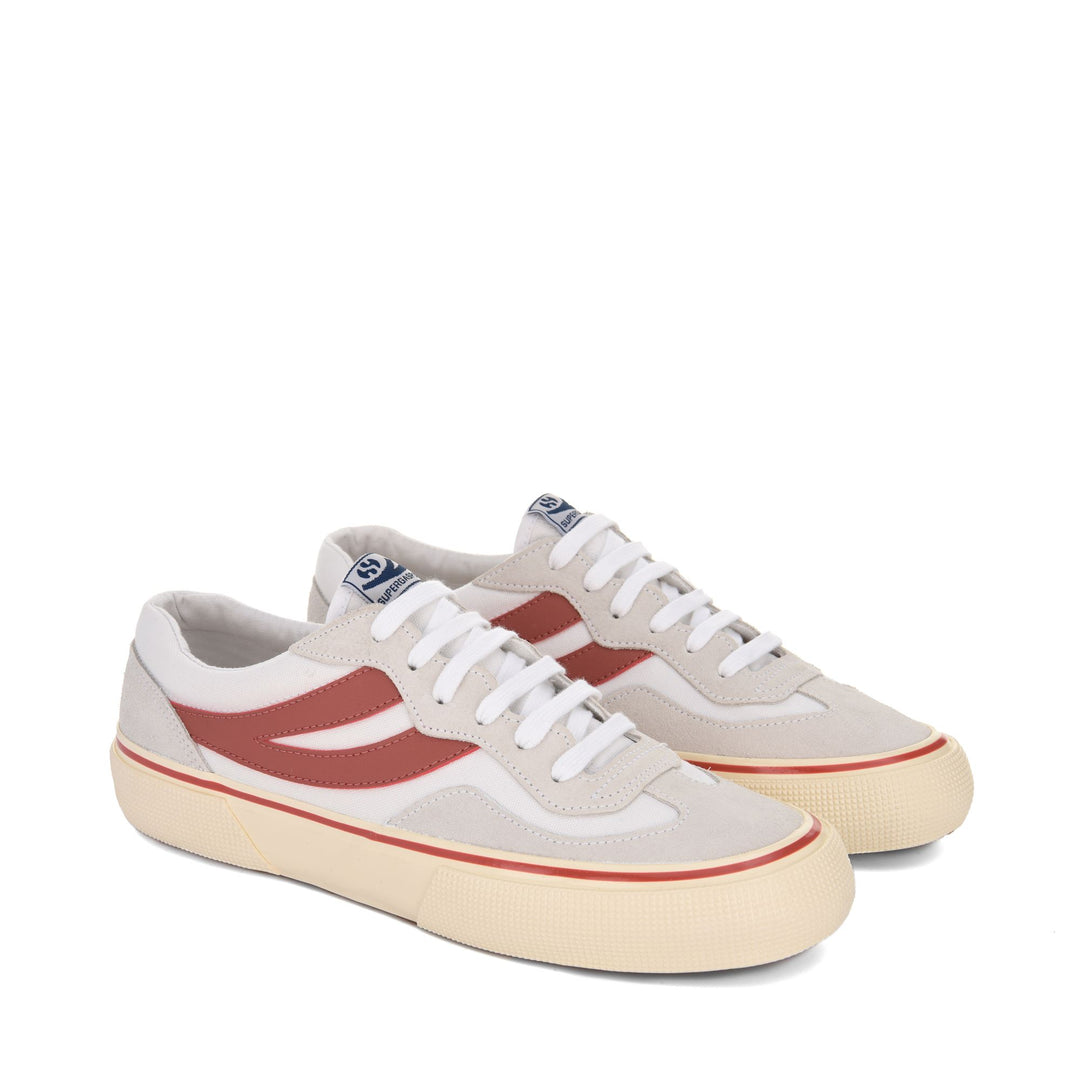 Sneakers Unisex 2941 REVOLLEY COLORBLOCK Low Cut WHITE - PINK BURNISHED Dressed Front (jpg Rgb)	