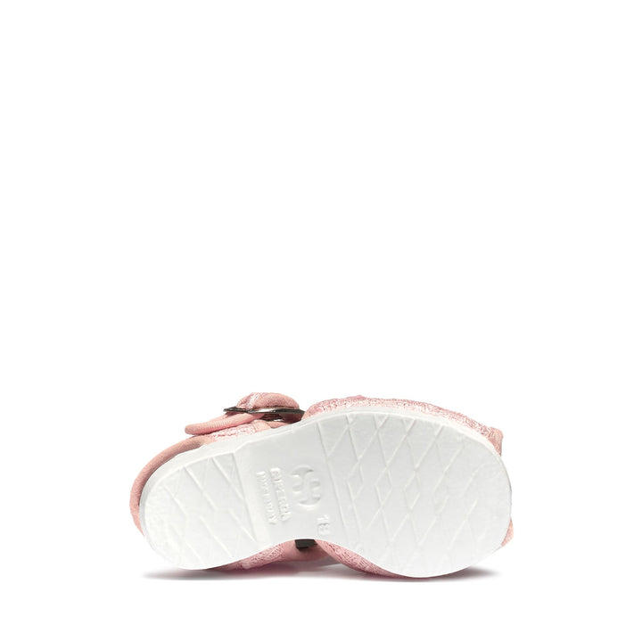 Girl's Pink Sandals with Cotton Upper 5