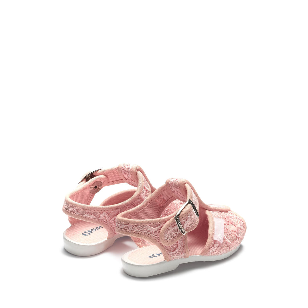 Girl's Pink Sandals with Cotton Upper main