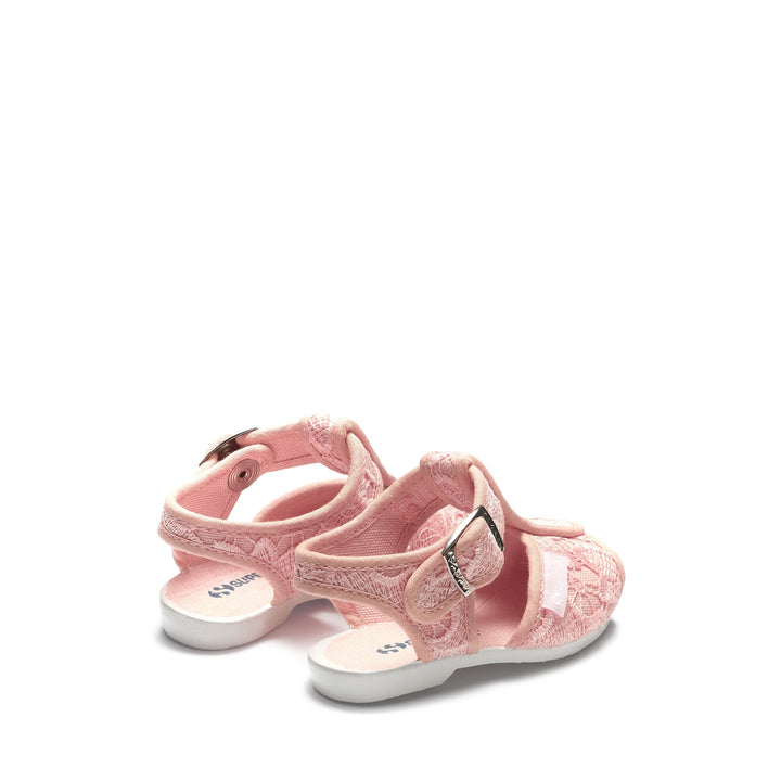 Girl's Pink Sandals with Cotton Upper 3
