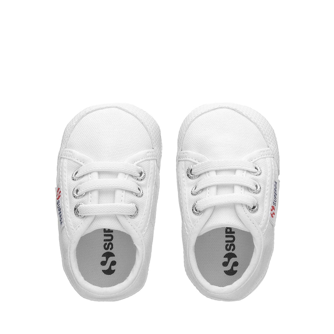 Weiße Low-Cut-Sneaker für Kinder mit Obermaterial aus Baumwolle main