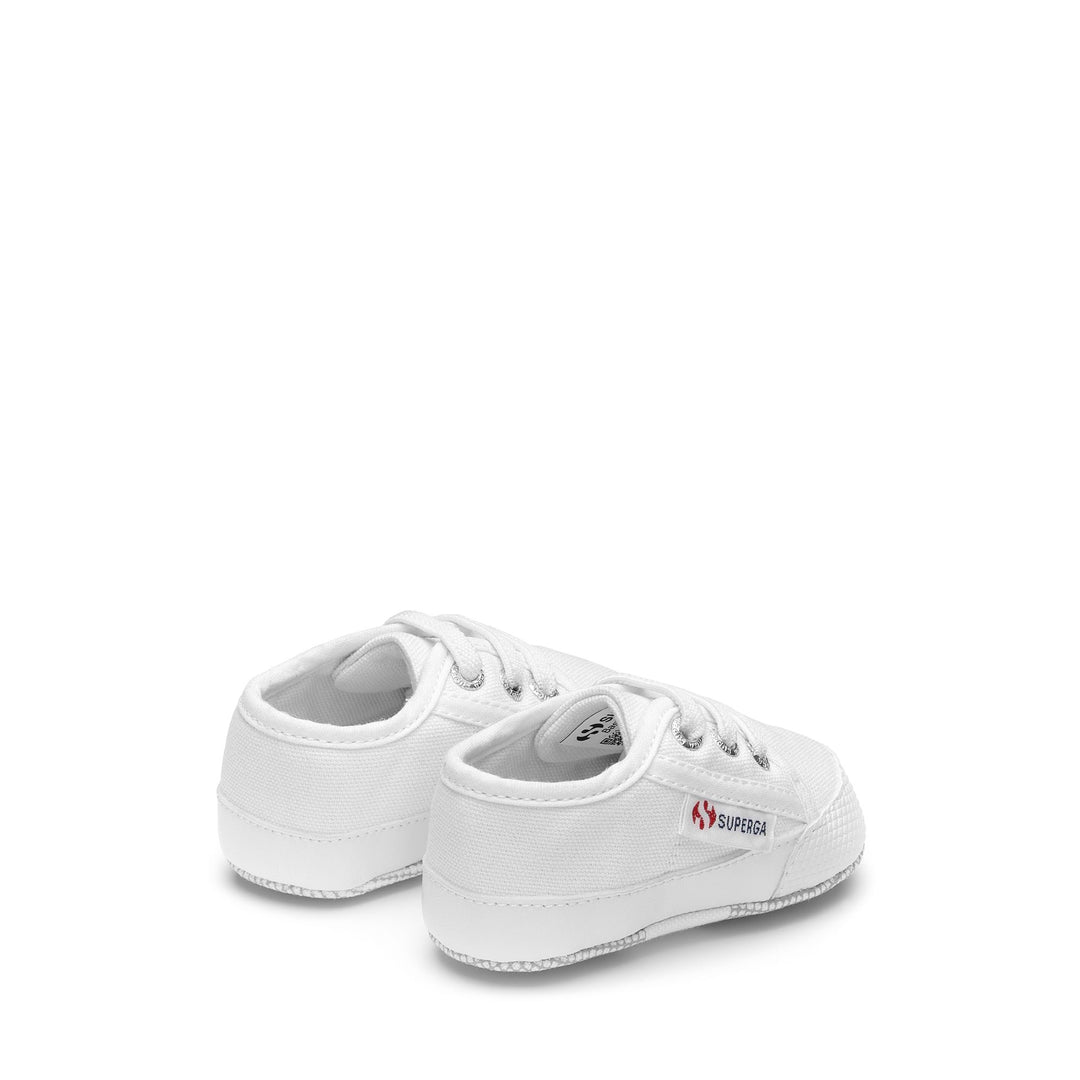 Weiße Low-Cut-Sneaker für Kinder mit Obermaterial aus Baumwolle main