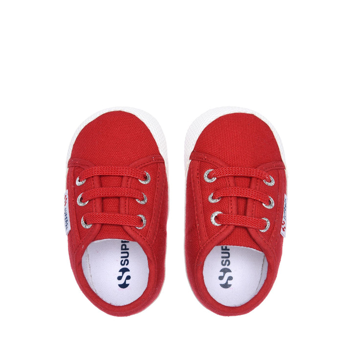 Children's Low Cut Sneakers in Red with Cotton Upper 4