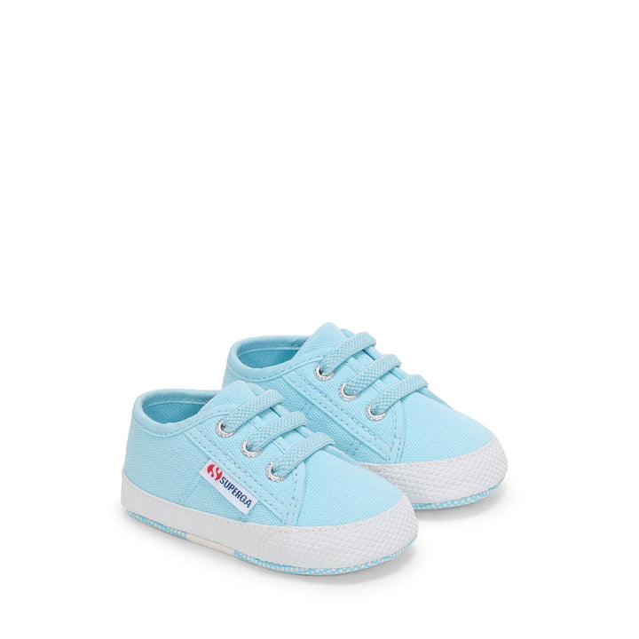 Niedrig geschnittene Kinder-Sneaker in Blau mit Obermaterial aus Baumwolle 2