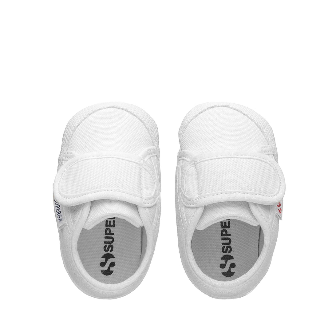 Sneakers Kid unisex 4006 BABY STRAP Low Cut WHITE Dressed Back (jpg Rgb)		