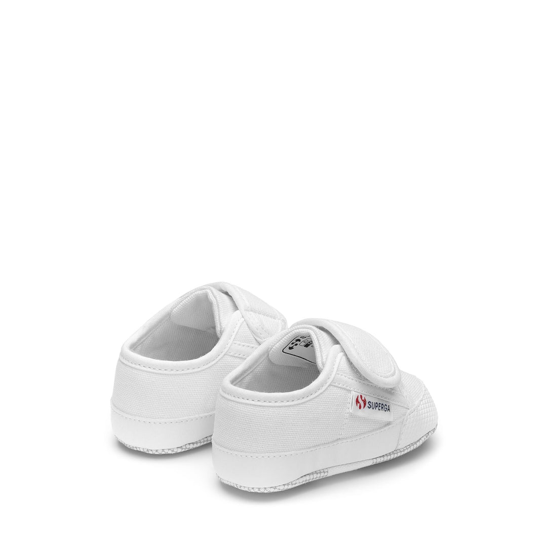 Sneakers Kid unisex 4006 BABY STRAP Low Cut WHITE Dressed Side (jpg Rgb)		