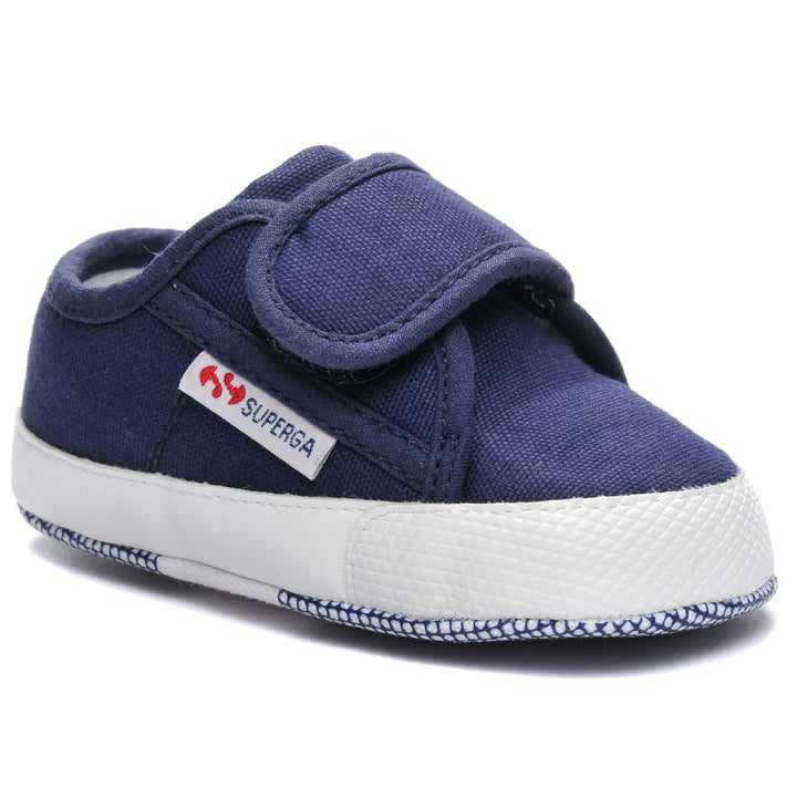 Sneakers Kid unisex 4006 BABY STRAP Low Cut BLUE Detail Double				