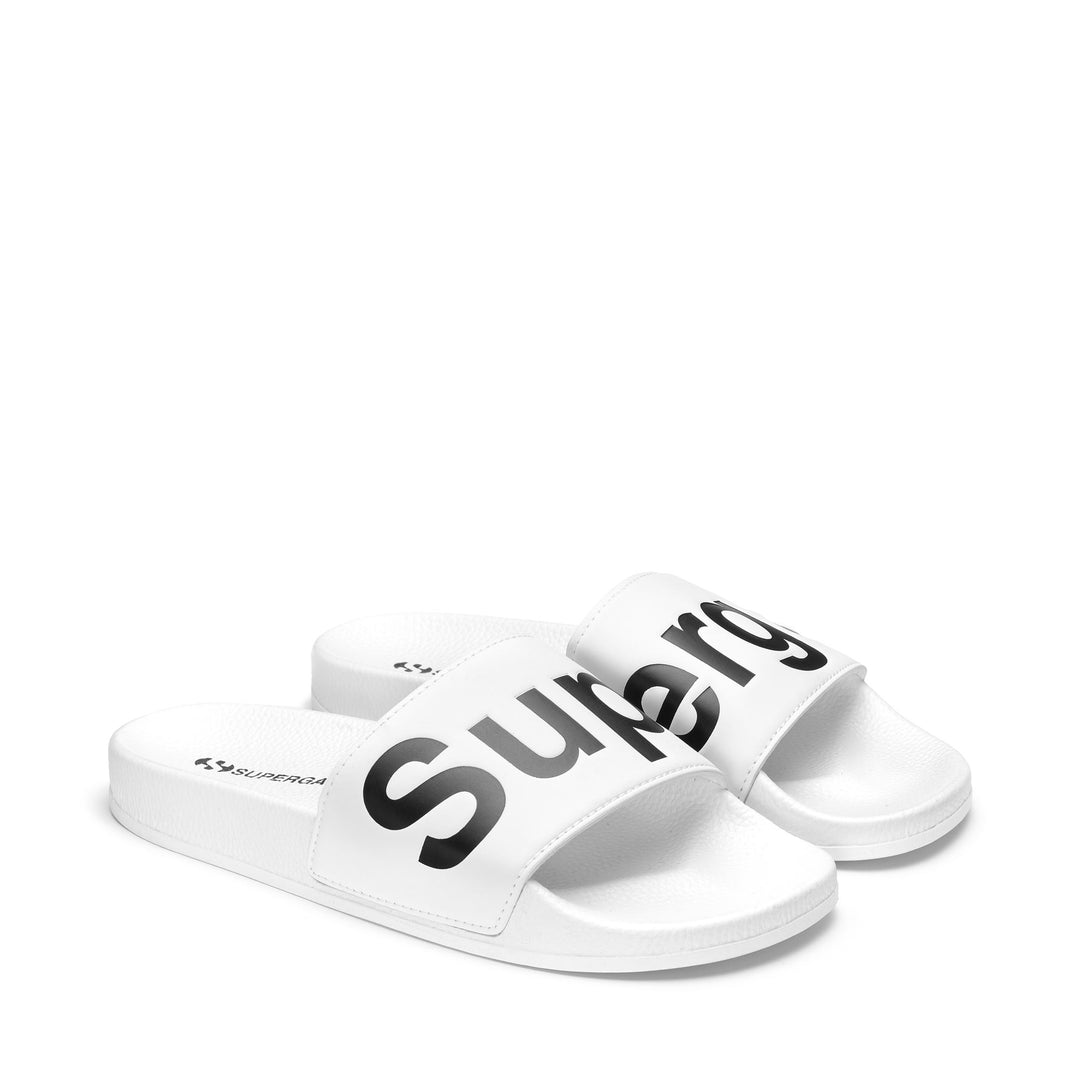 Unisex White Slides with Rubber Sole main
