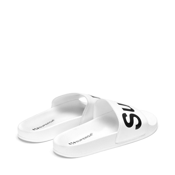 Unisex White Slides with Rubber Sole 3