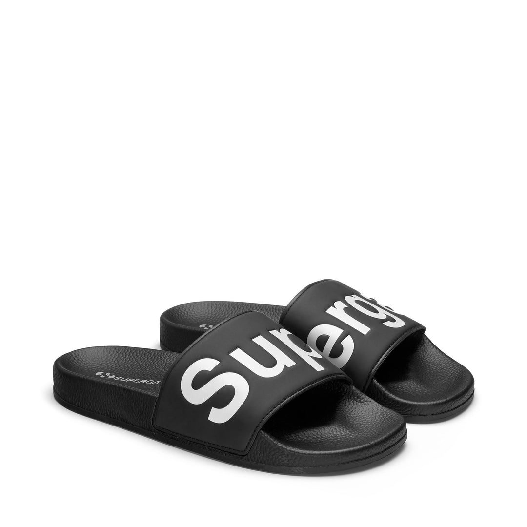 Unisex Black Slides with Rubber Sole main