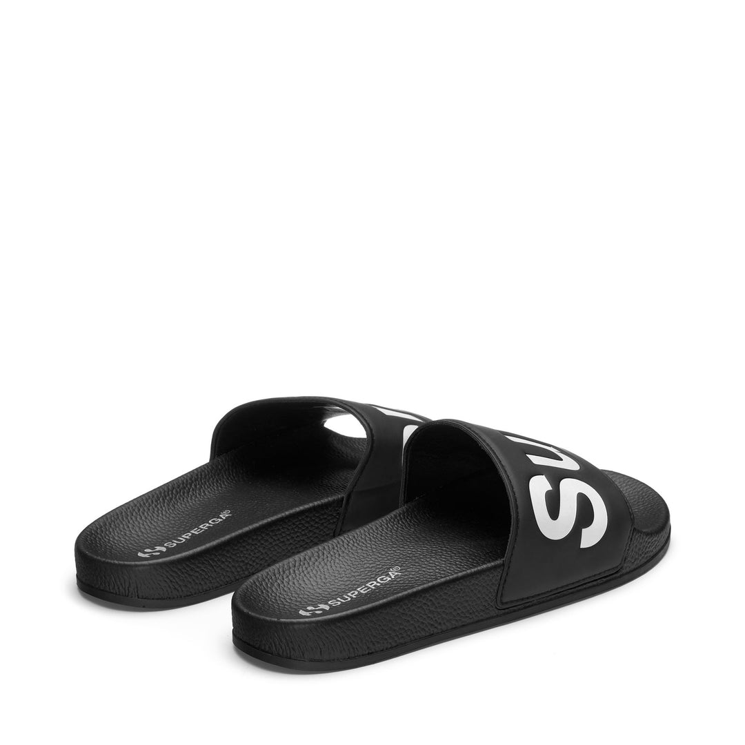 Unisex Black Slides with Rubber Sole main