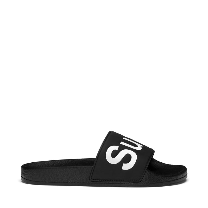 Unisex Black Slides with Rubber Sole 1