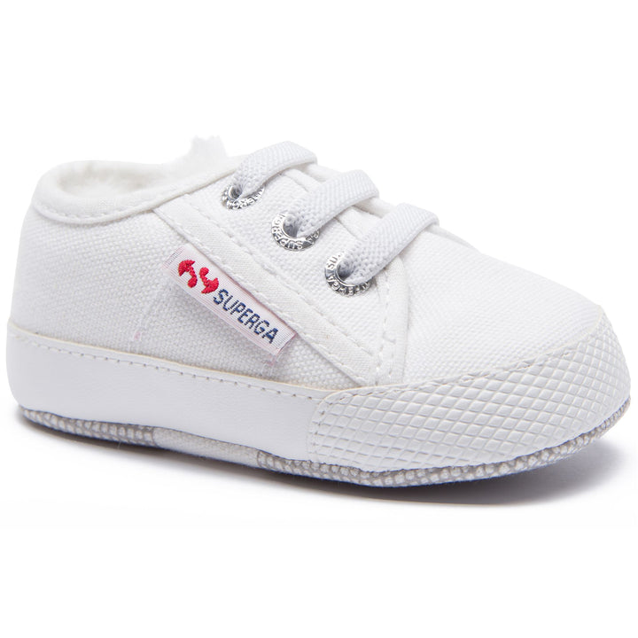 Children's Low Cut Sneakers White with Cotton Upper 7