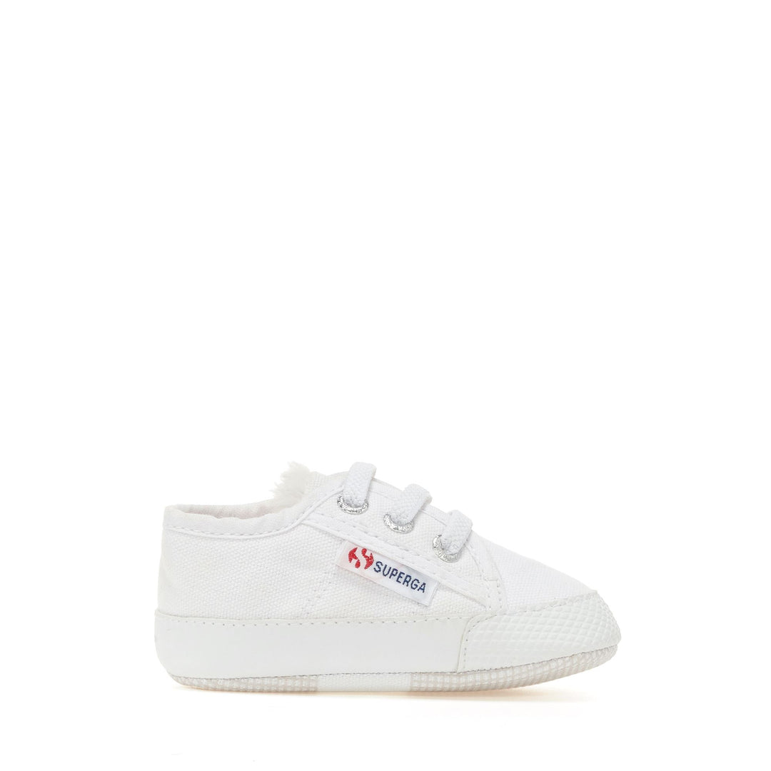 Children's Low Cut Sneakers White with Cotton Upper 01