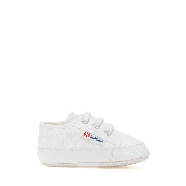 Children's Low Cut Sneakers White with Cotton Upper 1