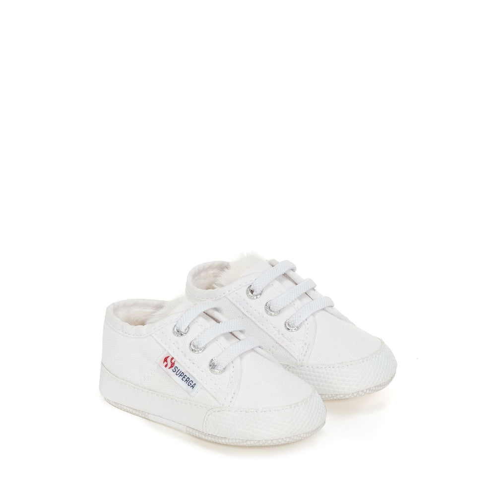 Children's Low Cut Sneakers White with Cotton Upper 02