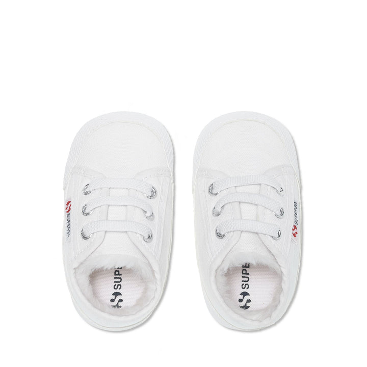 Children's Low Cut Sneakers White with Cotton Upper 4