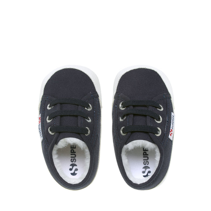 Children's Low Cut Sneakers in Blue with Cotton Upper 4