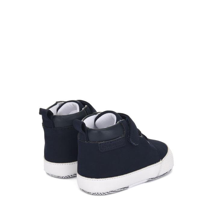 Sneakers Kid unisex 4015 BABY SYNTHETIC MATERIAL Mid Cut BLUE INSIGNIA Dressed Side (jpg Rgb)		