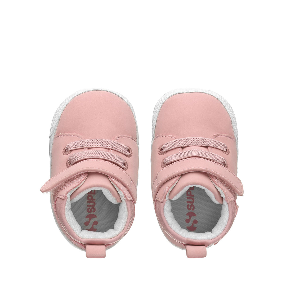 Sneakers Kid unisex 4015 BABY SYNTHETIC MATERIAL Mid Cut PINK PALE LILAC Dressed Back (jpg Rgb)		