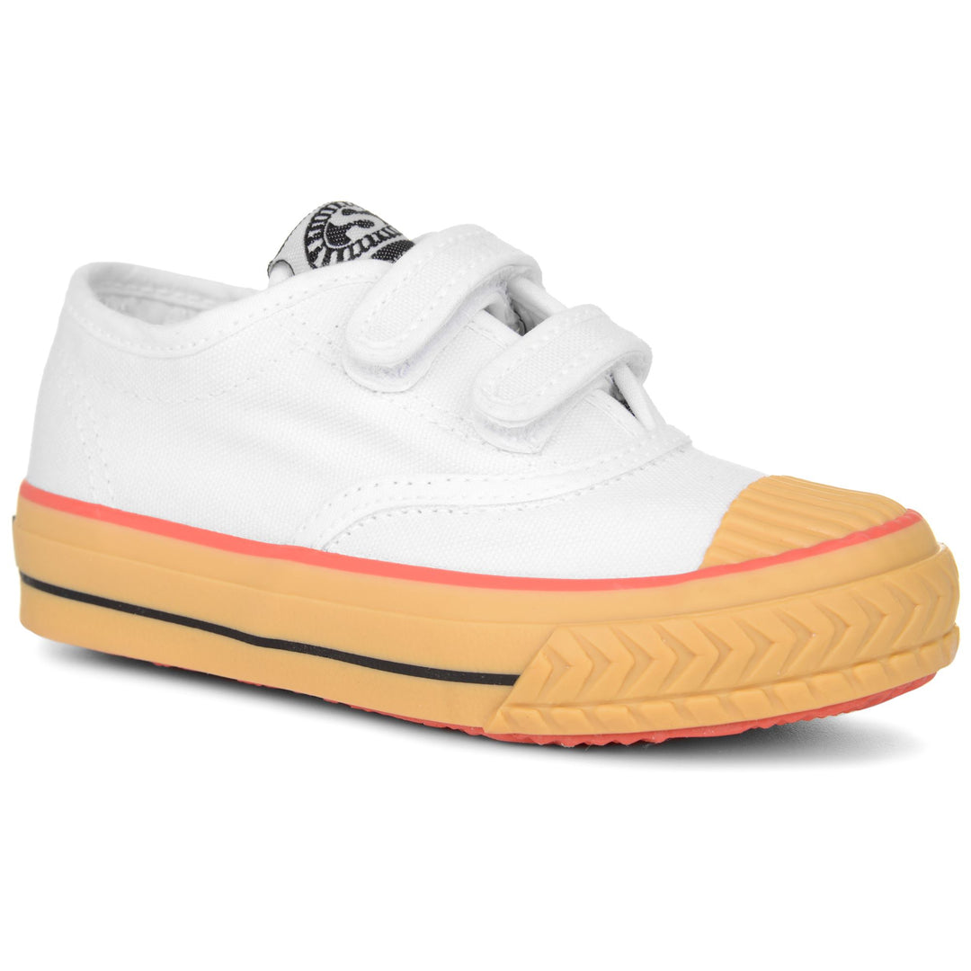 Sneakers Kid unisex 2977 KIDS COLLEGE STRAPS Low Cut WHITE Detail Double				