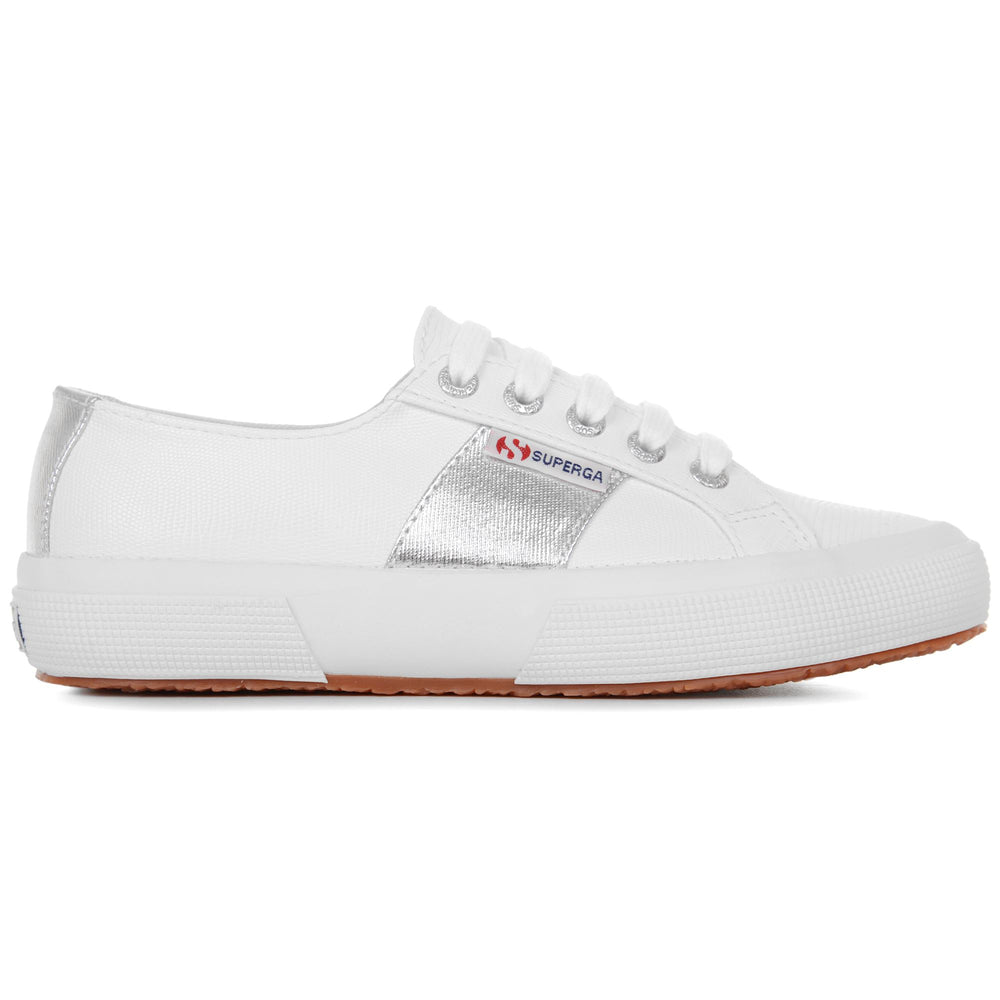 Sneakers classiche bianche da donna con tomaia sintetica 02