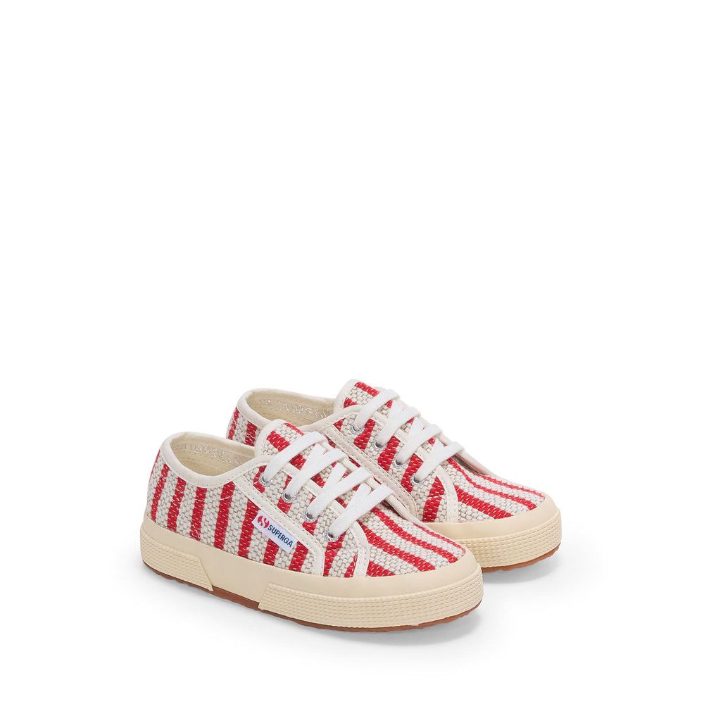 2750 KIDS COTTON STRIPES - Le Superga - Sneaker - Bambino/a - RED-OFF WHITE 02