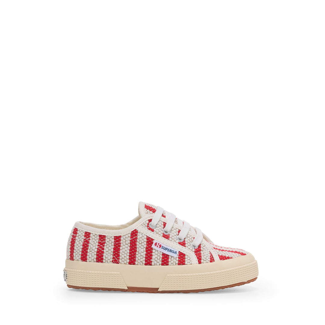 2750 KIDS COTTON STRIPES - Le Superga - Sneaker - Bambino/a - RED-OFF WHITE 01