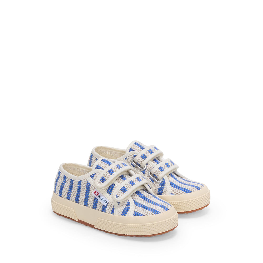 Sneakers blu per bambini con tomaia in cotone 02