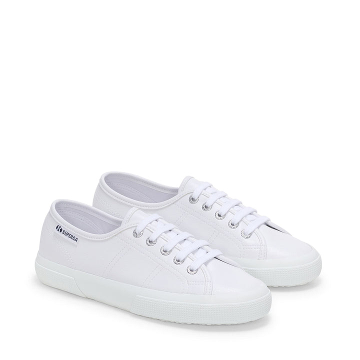 Unisex Low Cut White Sneakers with Rubber Upper 2