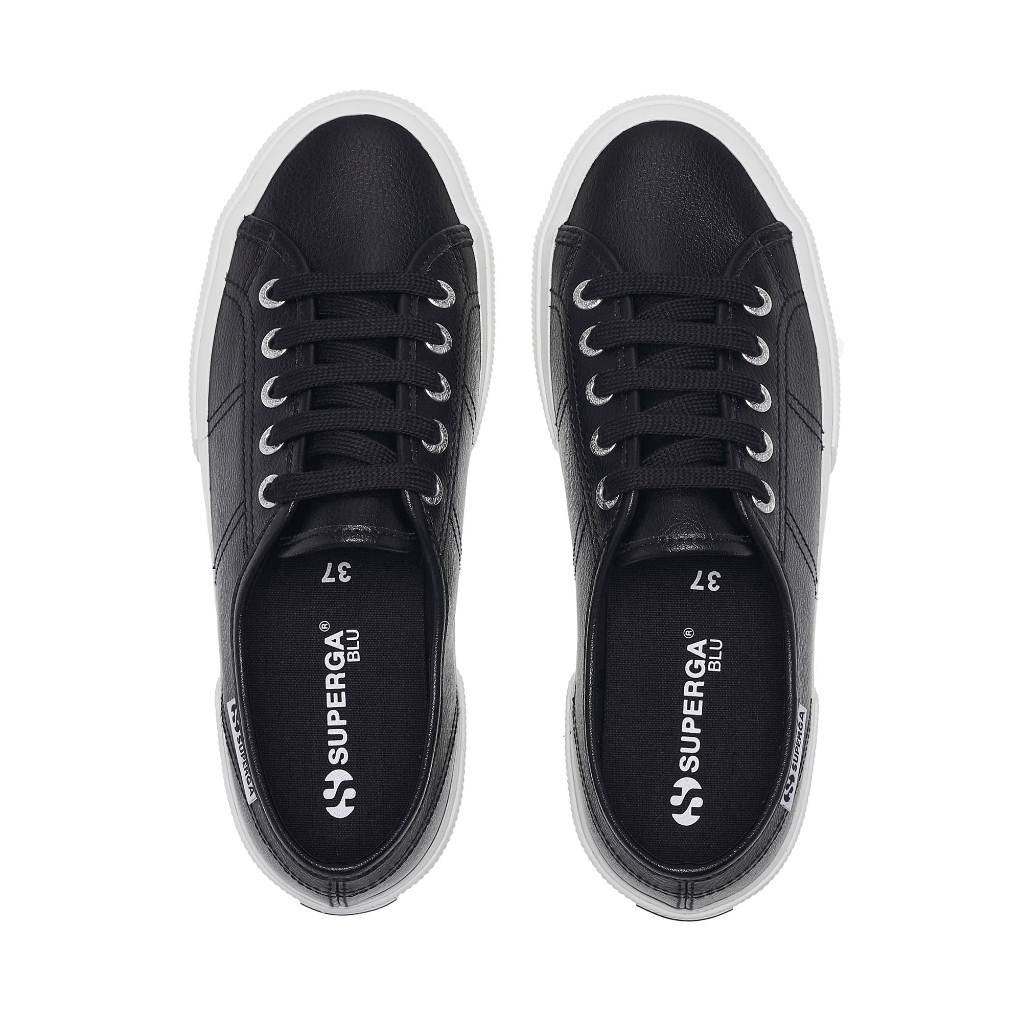 Le Superga Unisex 3750 VEGAN TUMBLED MATERIAL LEGGERA Low Cut BLACK