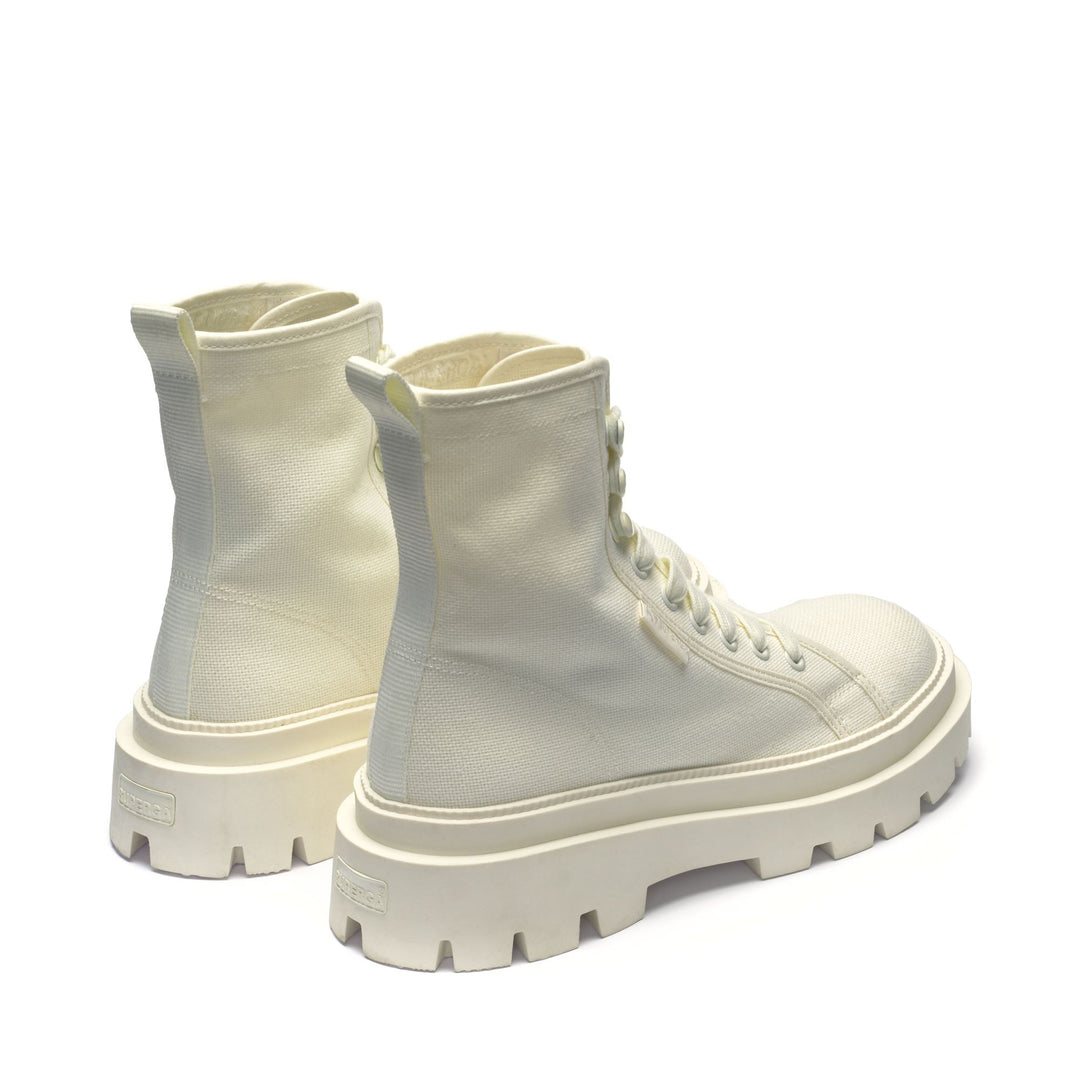 Woman's Ankle Beige Boots with Cotton Upper main