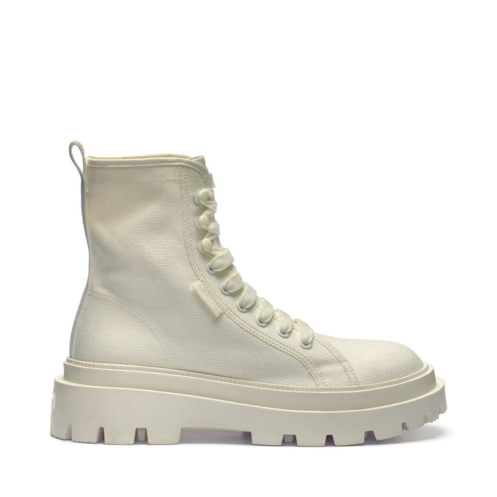 Woman's Ankle Beige Boots with Cotton Upper 1