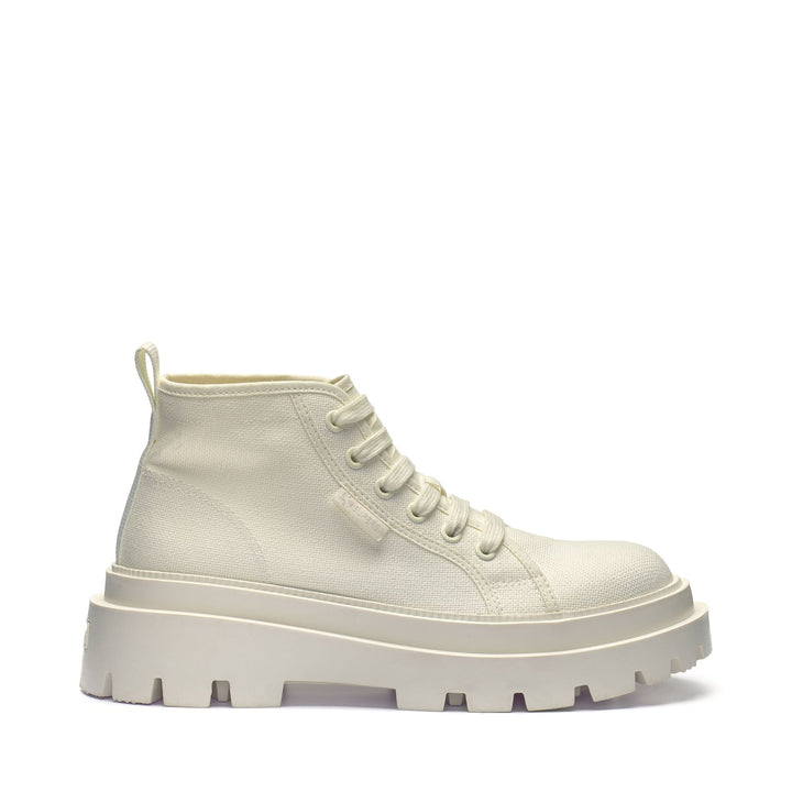 Botines beige para mujer con parte superior de algodón 1