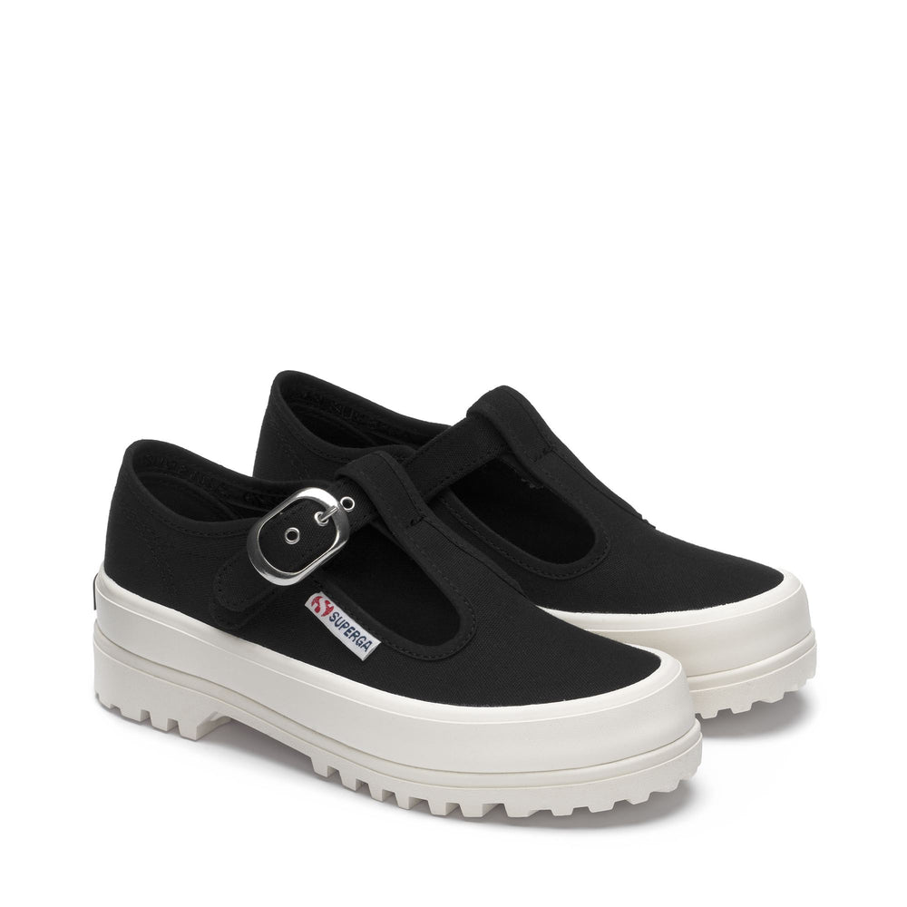 Sneakers da donna nere con tomaia in cotone 02