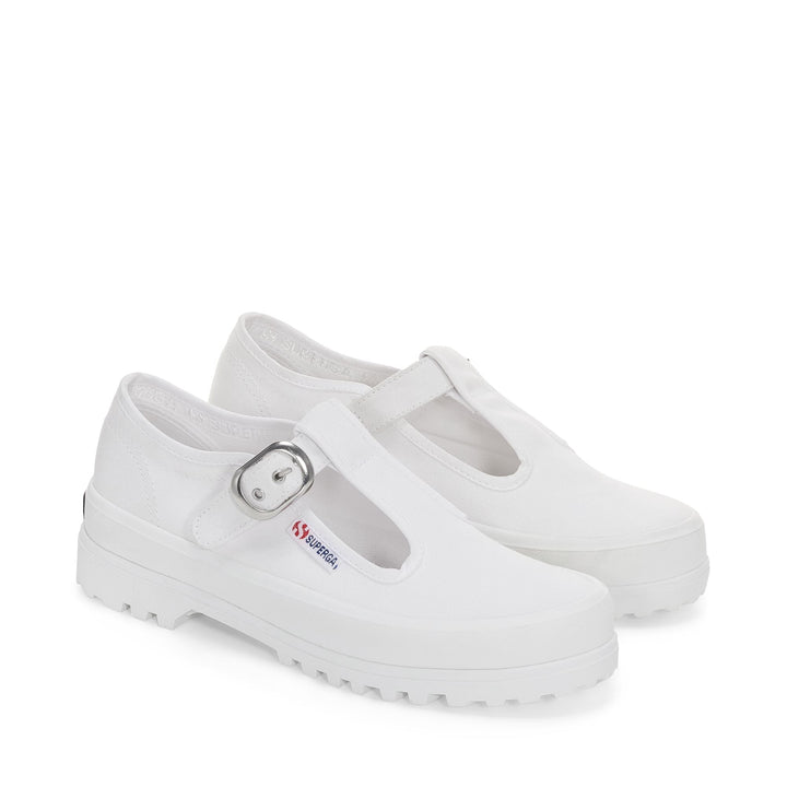 Woman's Low Cut White Sneakers with Cotton Upper 2