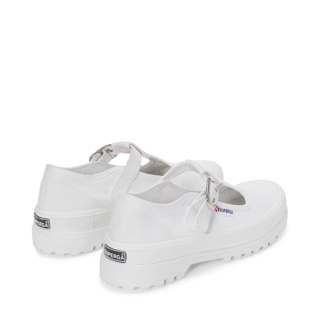 Woman's Low Cut White Sneakers with Cotton Upper main