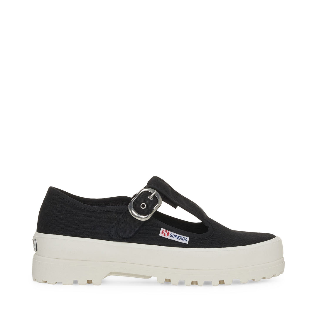 Sneakers da donna nere con tomaia in cotone 01