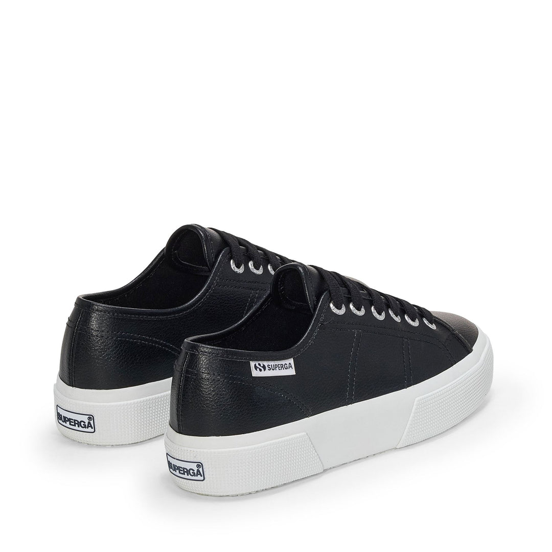 Schwarze Plateau-Sneakers für Damen mit Obermaterial aus Gummi main